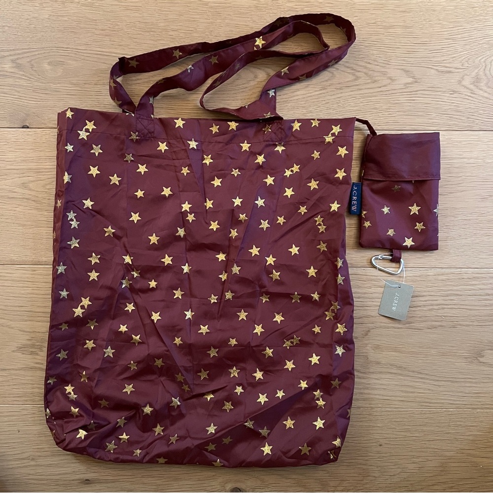 NWT J. Crew Reusable Pocket Tote